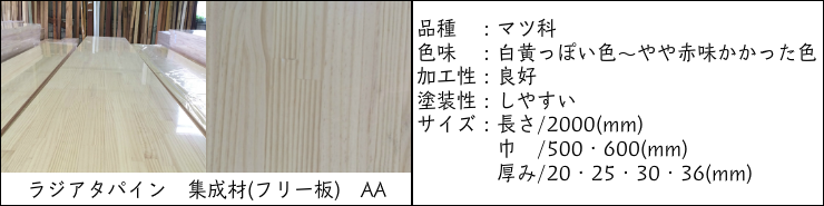 ラジアタパイン 集成材